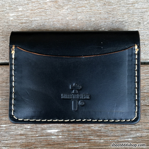 575 #055 LTD Card Holder Horse Leather black